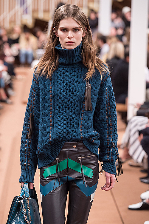 Zopfstrick und Leder Kombi bei Tod´s / Foto: catwalkpictures.com