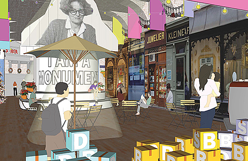 Rendering der Ausstellung / Rendering: Jeremy Tenenbaum & Denise Scott Brown