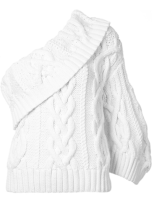 Asymmetrischer Strickpullover von Rosie Assoulin / Foto: farfetch